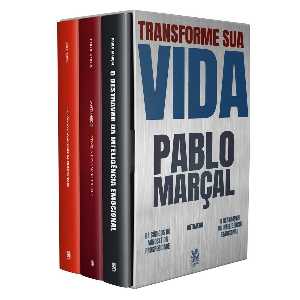 Box Transforme Sua Vida - Pablo Marçal - Box com 3 Livros