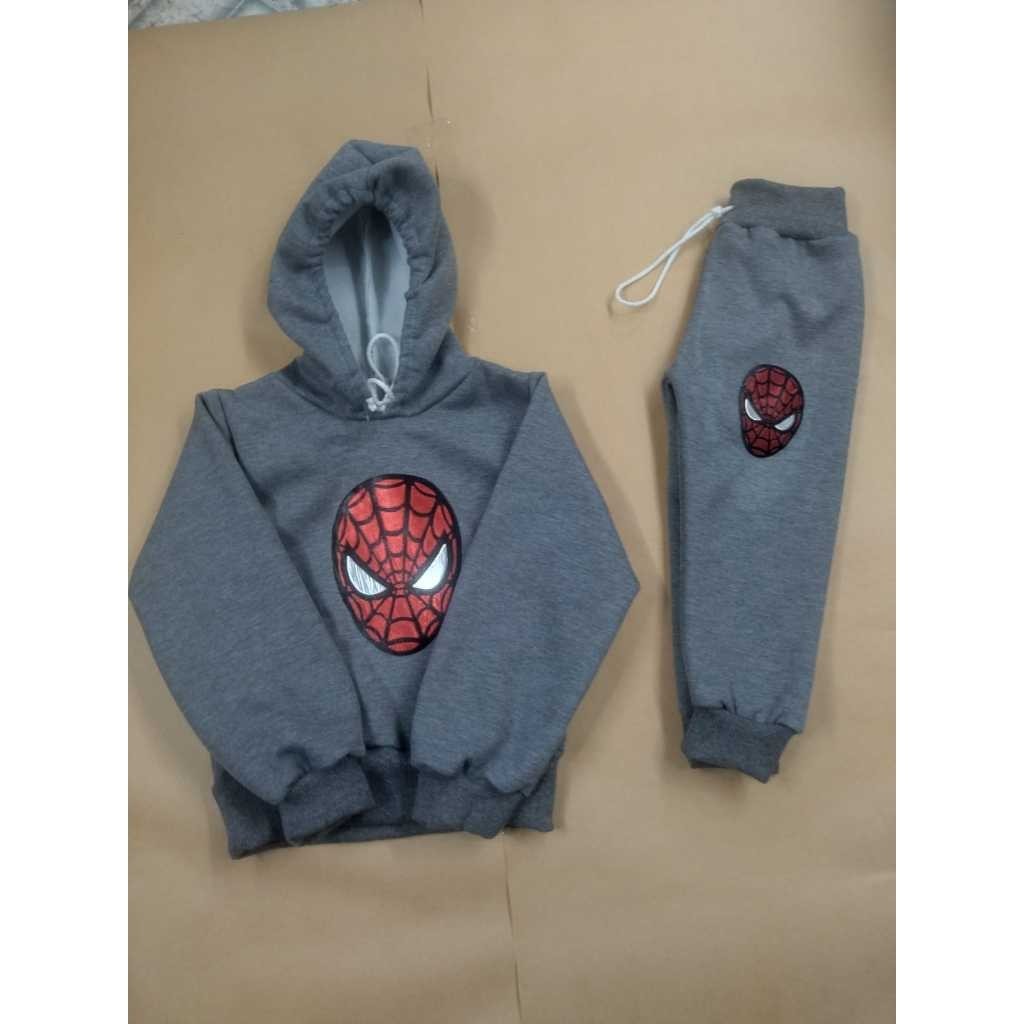 Conjunto Moletom Infantil 2 Peças Desenho Personagens Tecido Leve Quentinho Confortável e Macio Favorito das Crianças