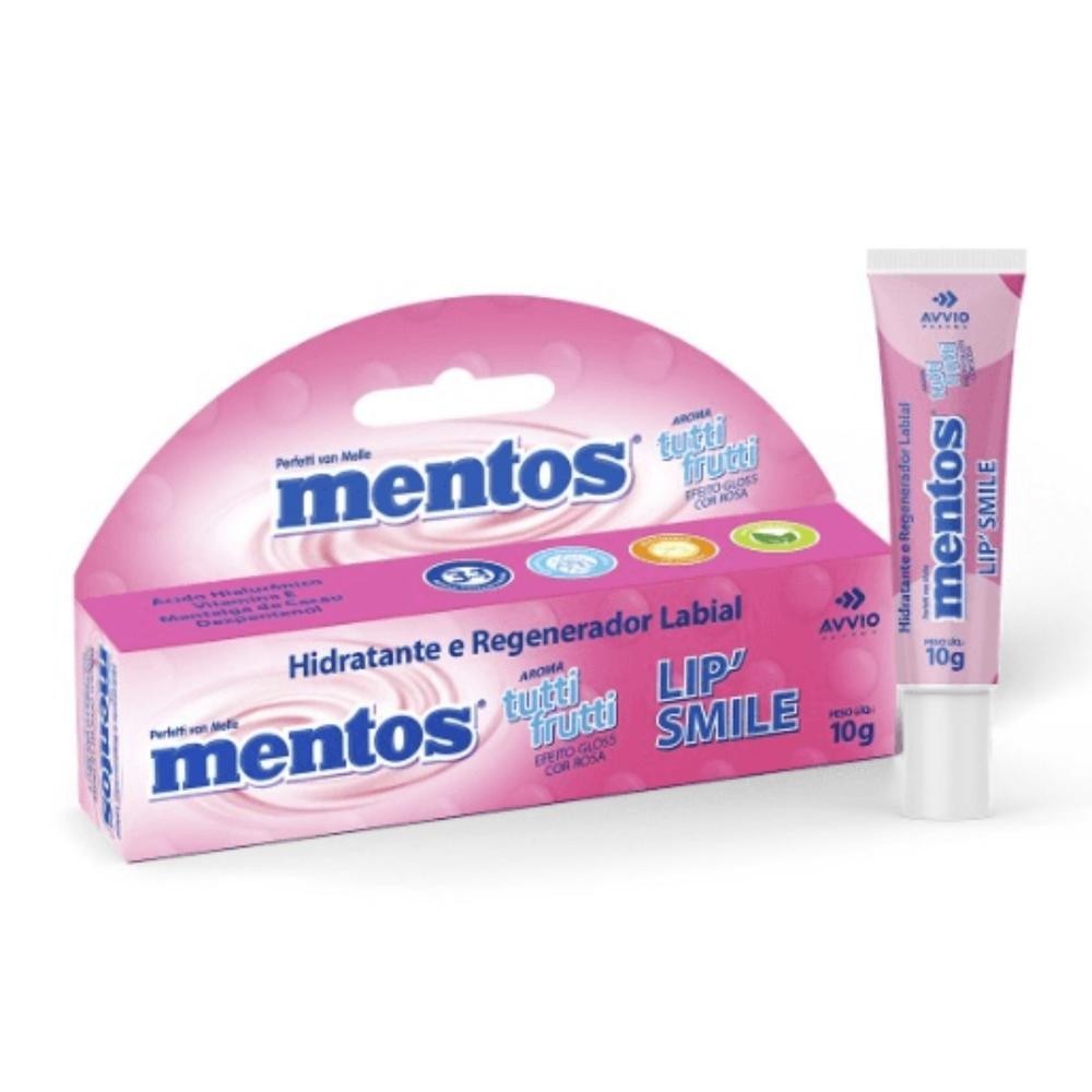 Hidratante e Regenerador Labial Lipsmile Mentos Tutti Frutti 10g