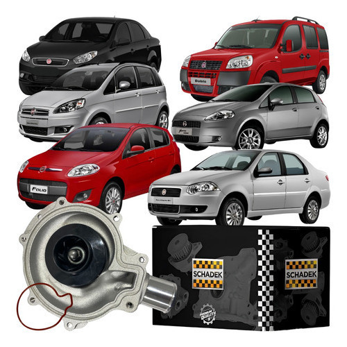 Bomba Água Schadek Fiat Bravo Doblô Grand Siena Idea Linea - Spare Parts and Accessories for Vehicles
