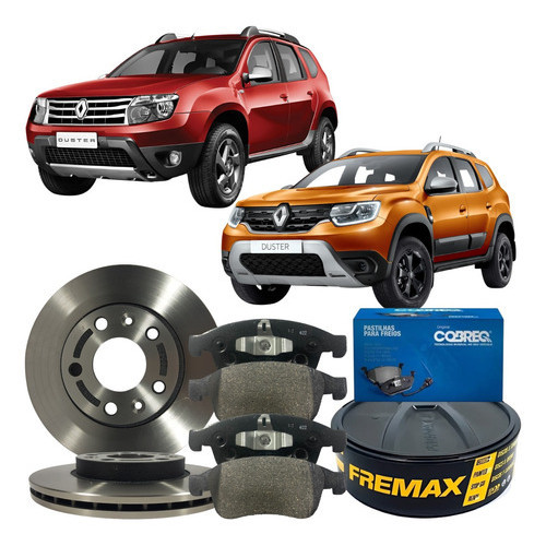 Jogo Disco Pastilha Freio Dianteira Renault Duster