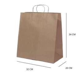 10~50 SACOLA KRAFT 32 X 20 X 34 (LC) - REF:5430 (CHOCO)