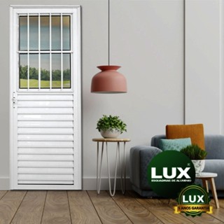 Porta de Alumínio Postigo 210x80cm Abertura 25 Plus Lux Esquadrias Abertura Direita Direita em Oferta na Shopee