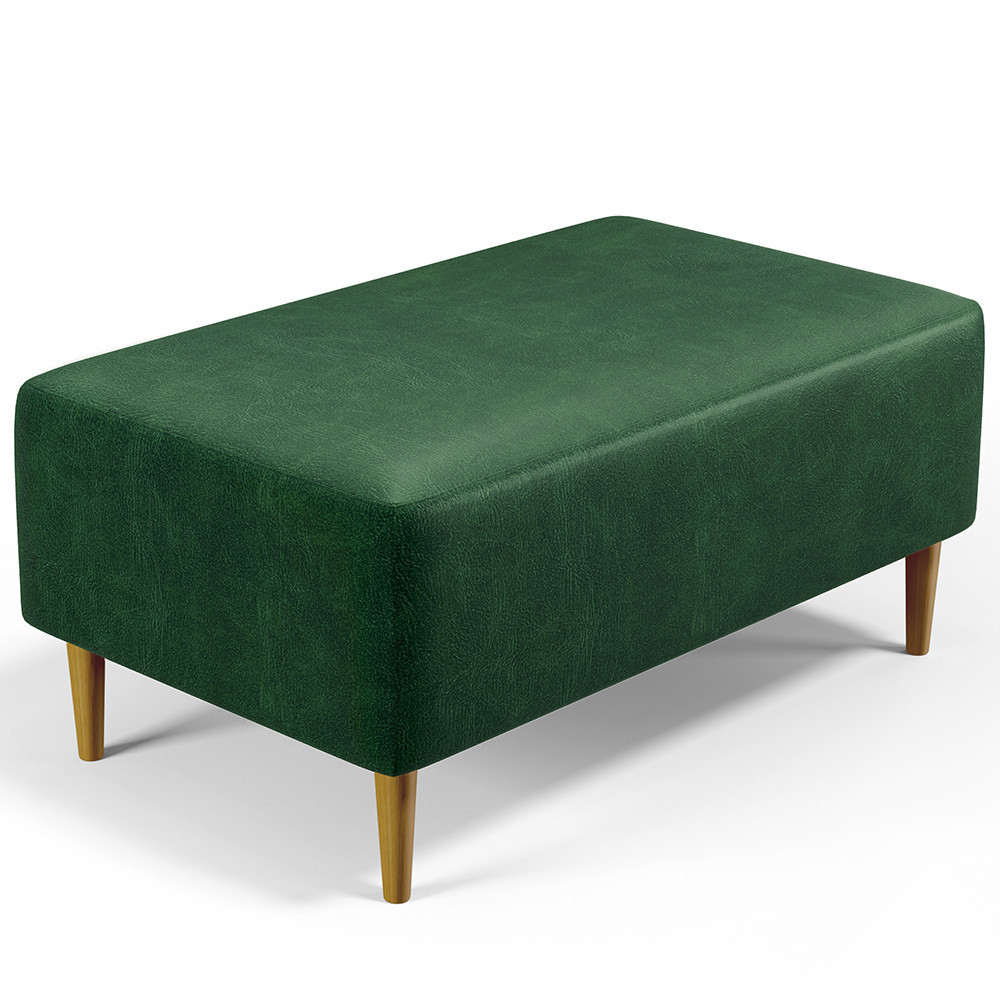Puff Decorativo Sala de Estar Cléo W01 Pés Palito 90 cm Facto Verde Musgo - Lyam Decor