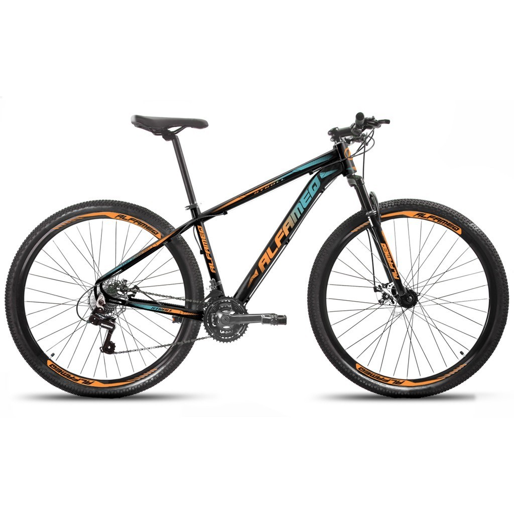 BICICLETA ARO 29 ALUMINIO ALFAMEQ STROLL CÂMBIO SHIMANO FREIO A DISCO 24 MARCHAS