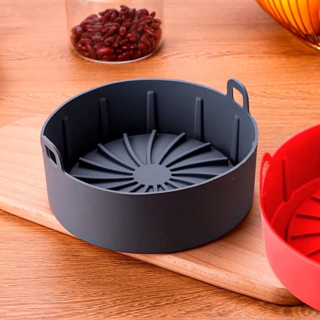 Forminha De Silicone Air Fryer Reutilizável Lavável Forma De Cozimento Protetor Assadeira Cozinha