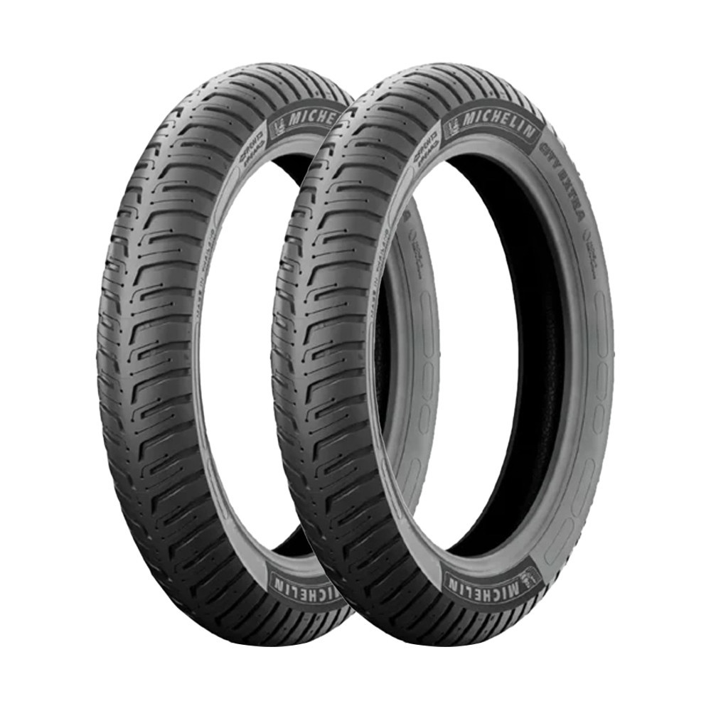 Jogo 2 Pneus Moto Michelin City Extra 80/100-18 47S + 100/90-18 62S TL em Oferta na Shopee