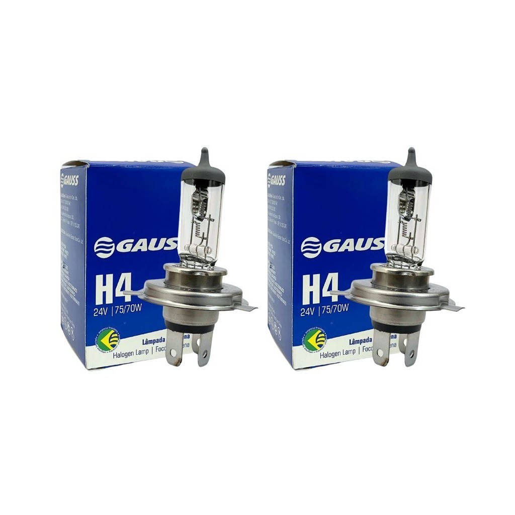 Par Lampadas H4 75/70W 24V Halogena Gauss GL46H4 Inmetro em Oferta na Shopee
