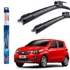 Kit Palheta Limpador Parabrisa Mobi 2016 2017 2018 2019 2020 Original Bosch