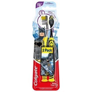 Escova Dental Colgate Infantil Batman & Mulher maravilha 6+ Extra Macia 2 Unidades em Oferta na Shopee