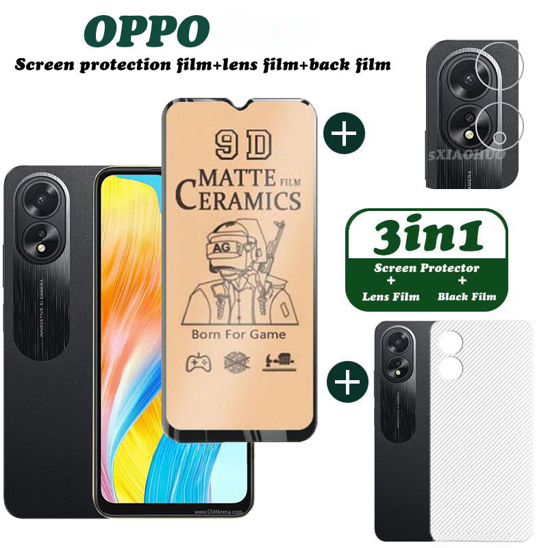 3 Em 1 Para OPPO A6X A6t A5X A5i A5 Pro A60 A98 A58 A38 A18 A58 A78 A17 A17K Protetor De Tela Anti-Espião De Privacidade — imagem 2 de 2