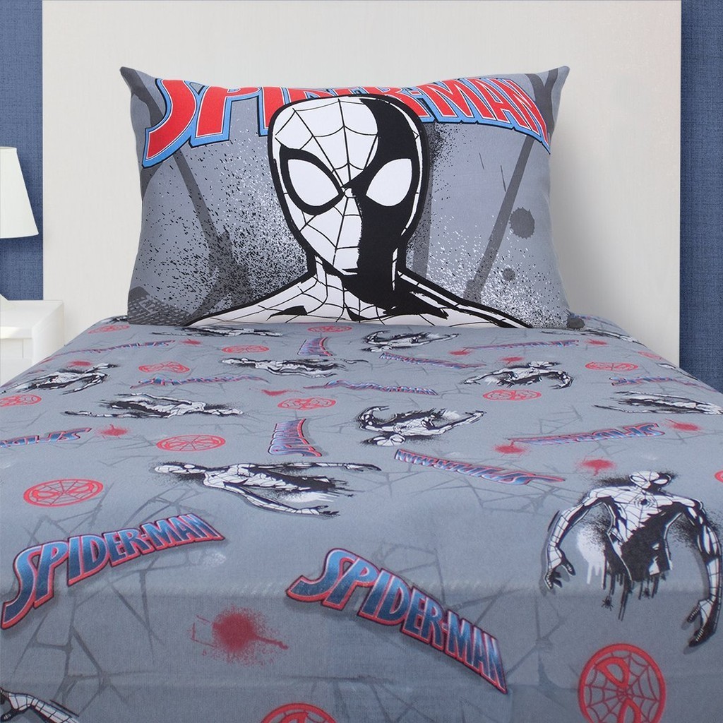 Jogo de Cama Infantil Solteiro 2 peças Portallar Malha Mista Lençol com elástico Personagens Disney