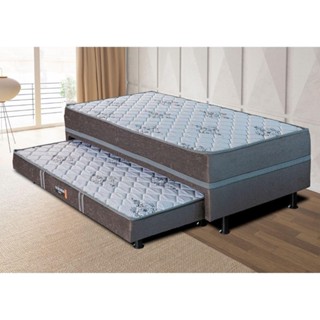 Cama Box Solteiro Conjugada C/ Auxiliar (88X188) D28 Grafite em Oferta na Shopee