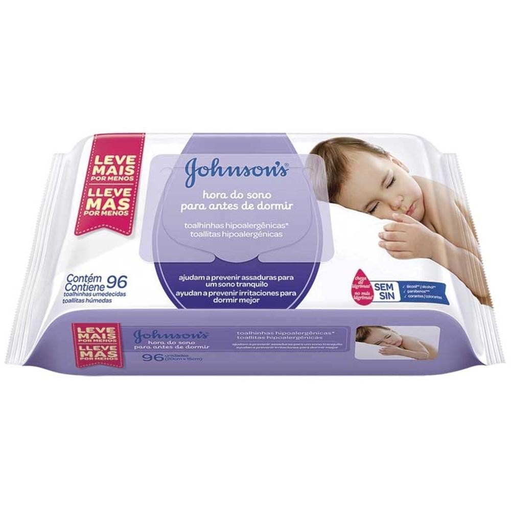 Lencos Umedecidos Johnson's Baby Hora do Sono 96 Unidades - Mom & Baby