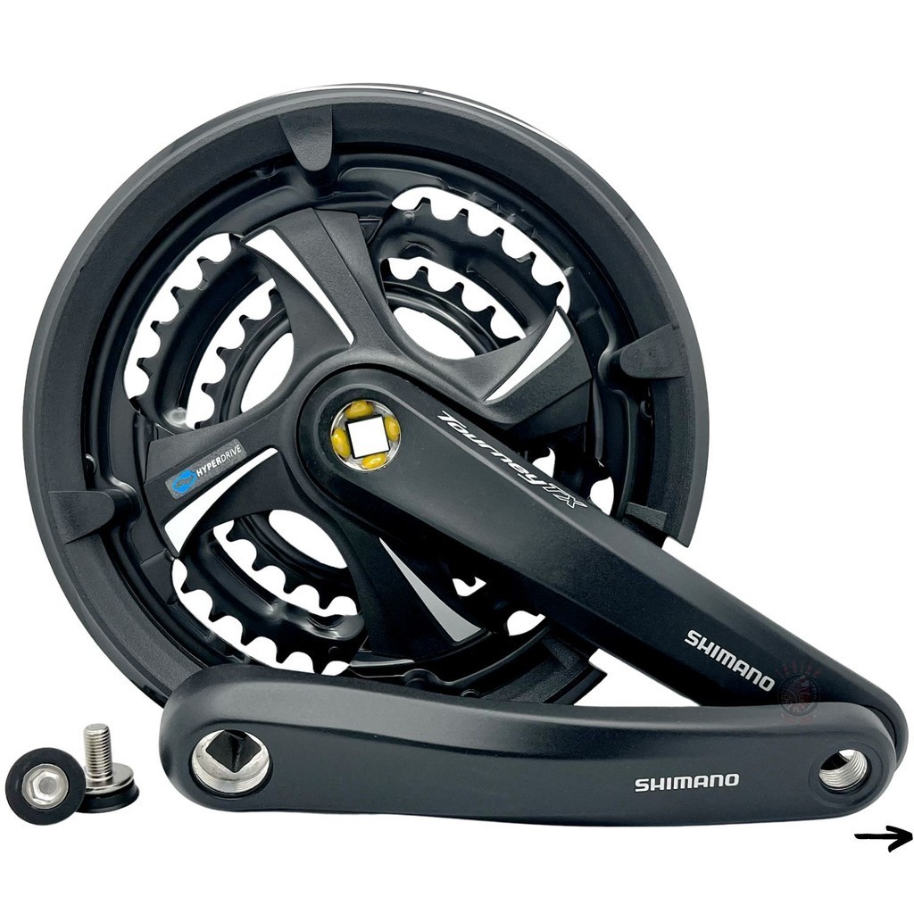 PEDIVELA SHIMANO TOURNEY TX FC-TX801 170MM PONTA QUADRADA - COROAS 48/38/28D - 3X7V / 3X8V – COM PROTEÇÃO P/ CORRENTE em Oferta na Shopee