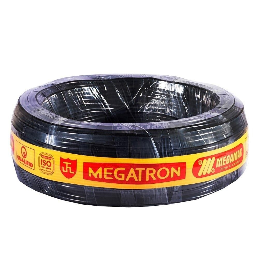 Cabo PP Megatron 2X1,0mmx100m Rolo 500V Preto em Oferta na Shopee