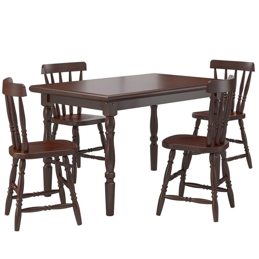 Conjunto Mesa de Jantar 125cm com 4 Cadeiras Multimóveis CR50083 em Oferta na Shopee