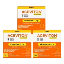 Kit 3 unidades Aceviton Vitamina C 1g 30 Comprimidos