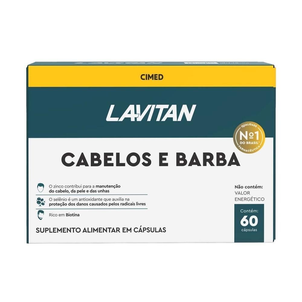 Lavitan Vitamina Cabelo e Barba Homem 60 cps - Health