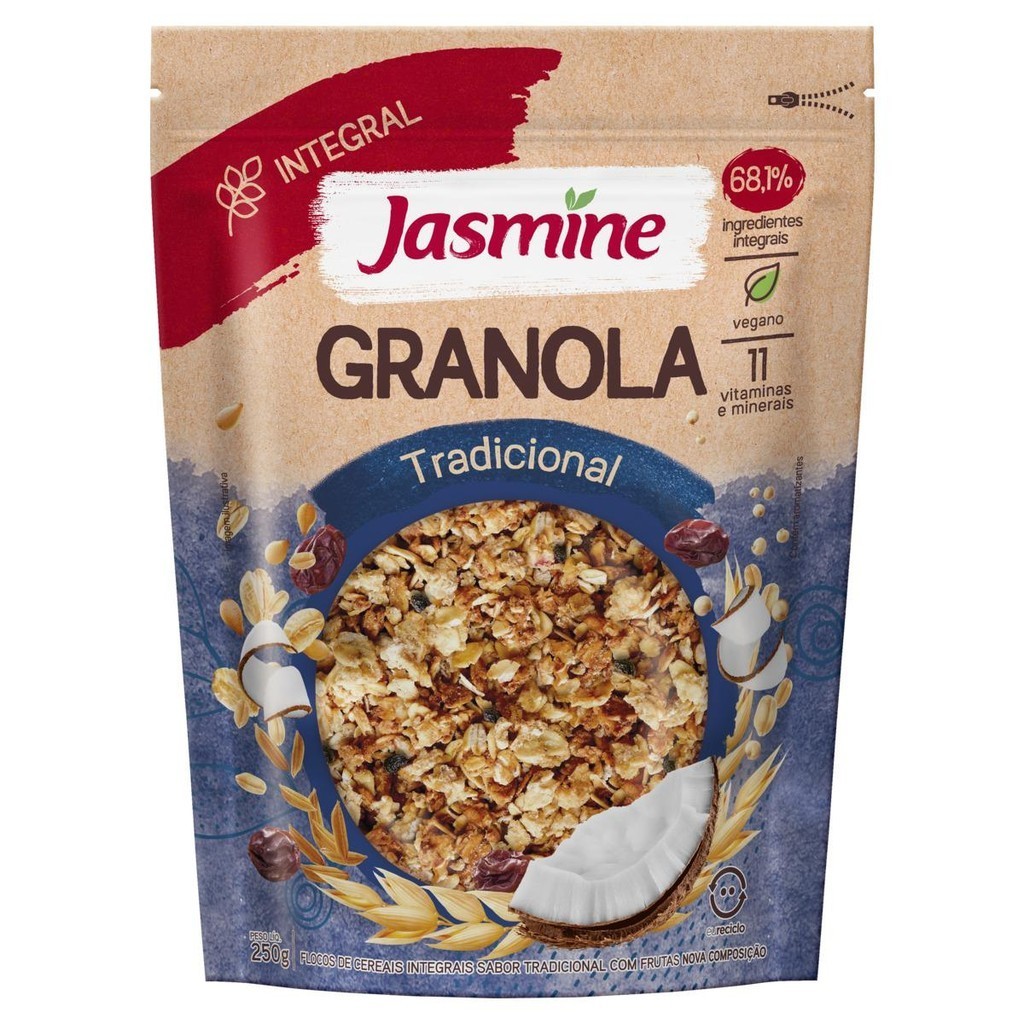 Granola Integral Tradicional Jasmine Pouch 250g - Food & Beverages