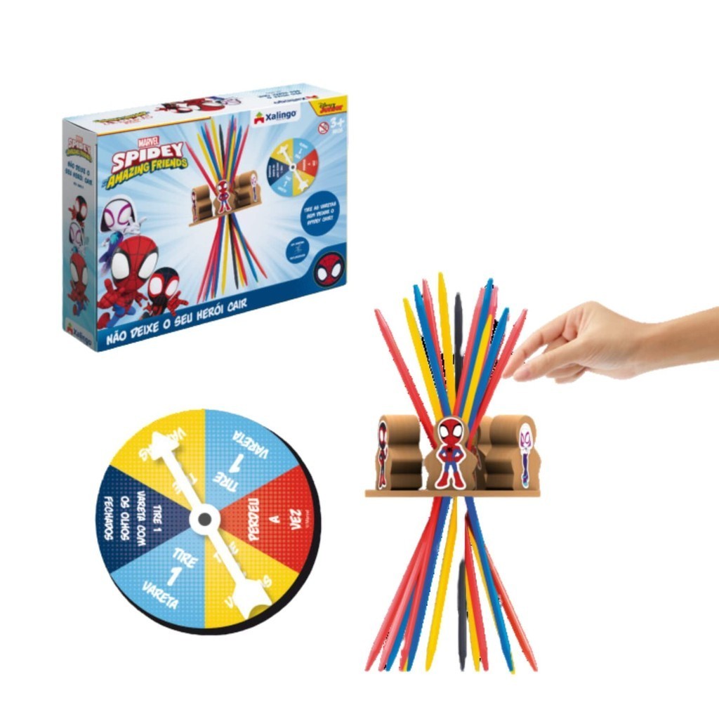 Jogo Infantil Não Deixe o seu Herói Cair Spidey Amazing Friends Xalingo - 68009 em Oferta na Shopee
