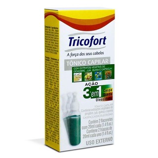 TRICOFORT TÔNICO CAPILAR COM 2 FLACONETES em Oferta na Shopee