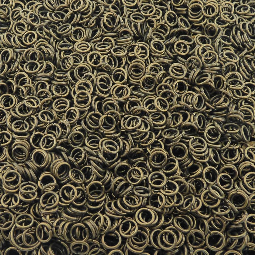 Argola Elo De Metal Ouro Velho 6mm Aprox. 3000 Peças - Bijuterias Artesanato Chaveiros Lustres