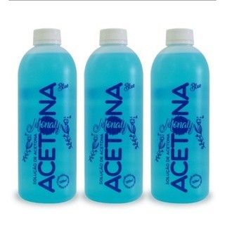 Kit C/ 3 Removedores de Esmalte Monaly 500ml