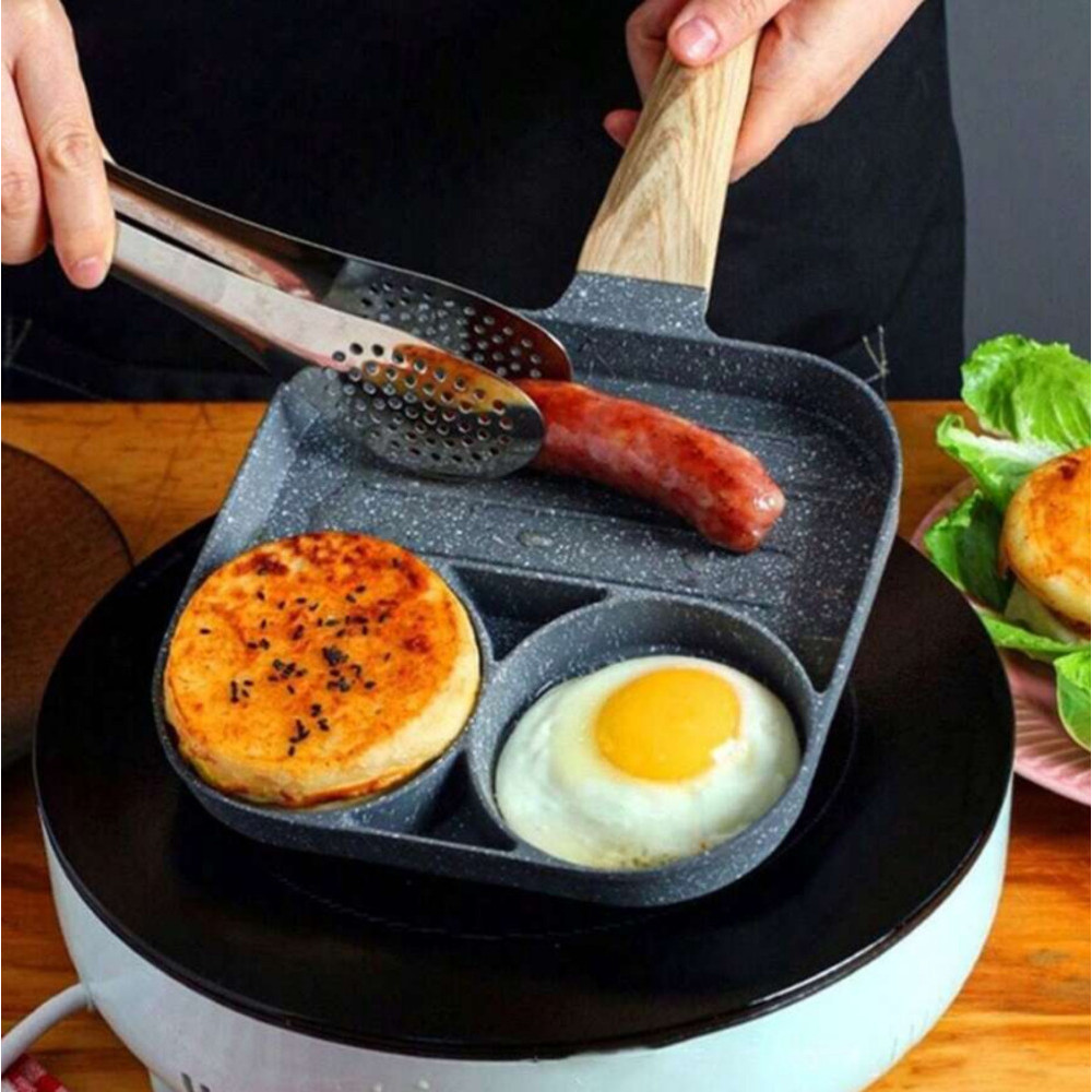 Frigideira Antiaderente 3 em 1 com Divisórias em Oferta na Shopee