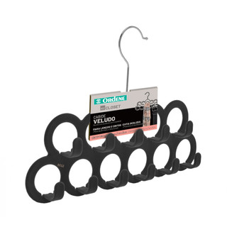 Cabide de Veludo para Acessórios Preto My Closet Ordene em Oferta na Shopee