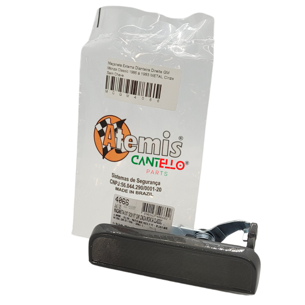 Maçaneta Externa Dianteira Esquerda GM Monza Classic 1986 87 88 89 90 91 92 93 METAL Cinza Sem Chave
