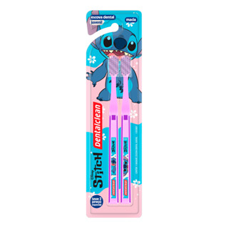 Escova De Dente Macia Infantil Stitch - Kit 2 Un Dentalclean em Oferta na Shopee