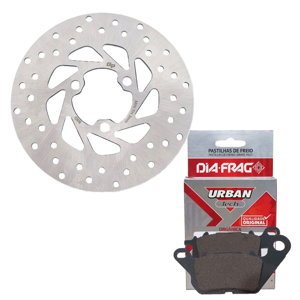 Disco de Freio Dianteiro Fluo 125 2022 A 2025 + Pastilhas Diafrag em Oferta na Shopee