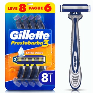 Aparelho de Barbear Descartável Gillette Prestobarba3 8 Unidades em Oferta na Shopee