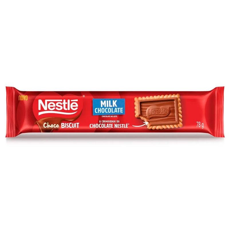 Biscoito Nestlé Choco Biscuit Chocolate ao leite 78g em Oferta na Shopee