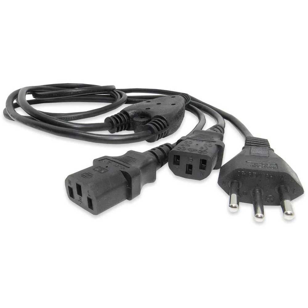 Cabo De Força Y Duplo P/ Cpu E Monitor - Padrão atx
