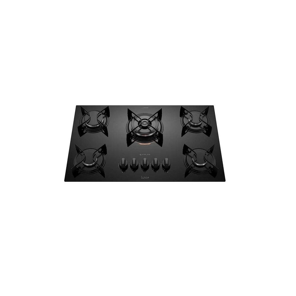 Cooktop Atlas 5 Bocas Utop Tripla Chama Preto - Bivolt - Home Appliances