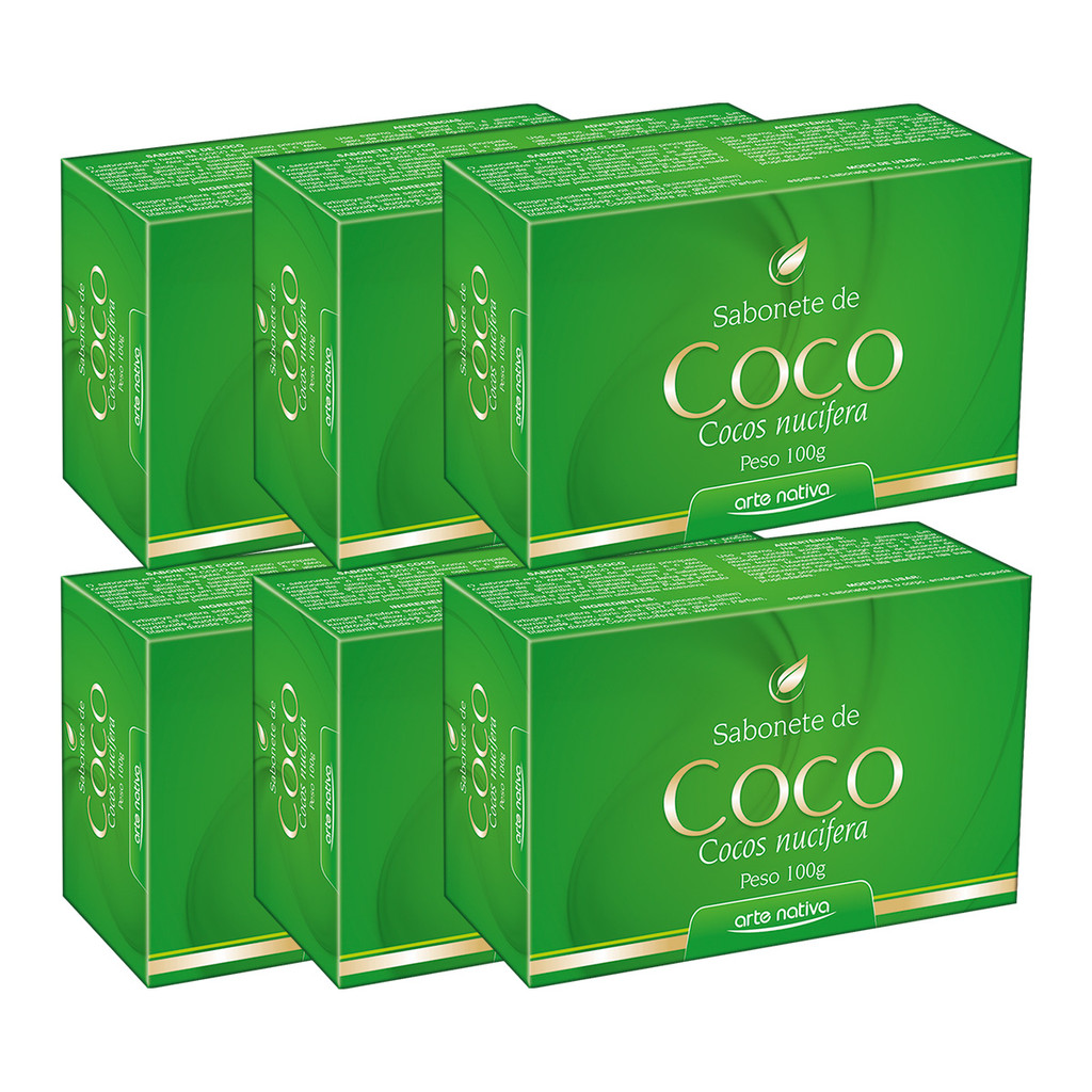 Kit 6 und Sabonete De Coco Arte Nativa 100g em Oferta na Shopee