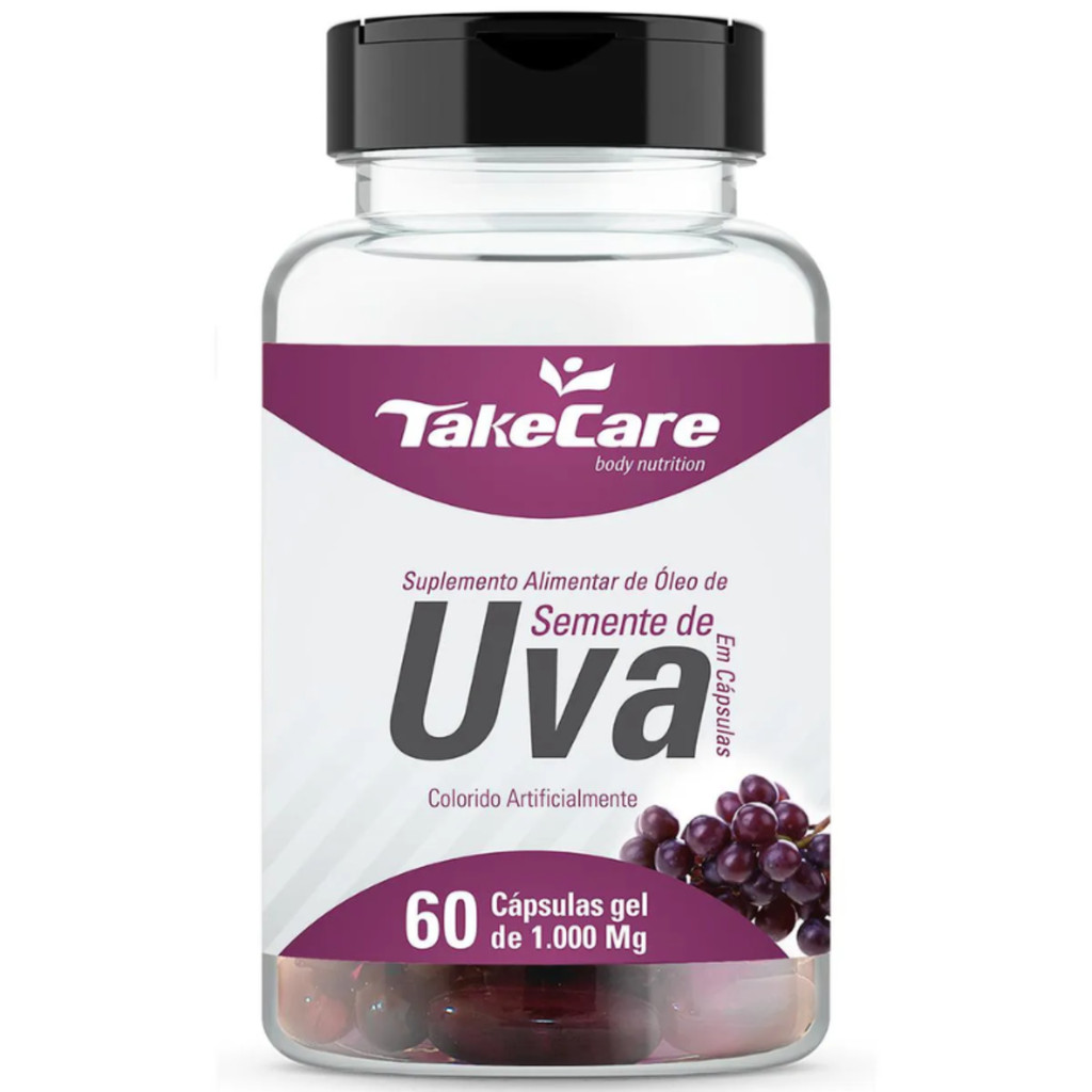 Óleo de Semente de Uva 60 Cápsulas – 1.450mg Take Care