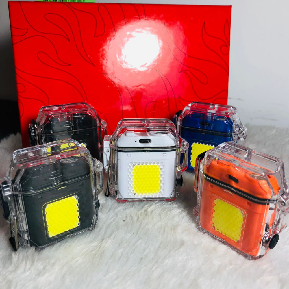 Isqueiro Recarregável Tipo C   eletronico Portátil Bivolt Acendedor  Elétrico a Prova de Vento Ar Livre