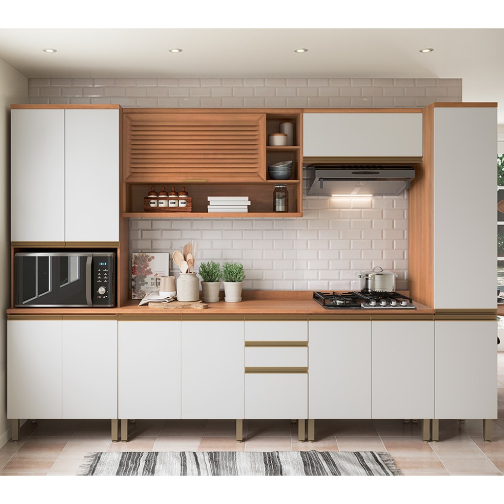 Cozinha Completa Telasul Macadâmia 6 Peças Com Armário em Oferta na Shopee