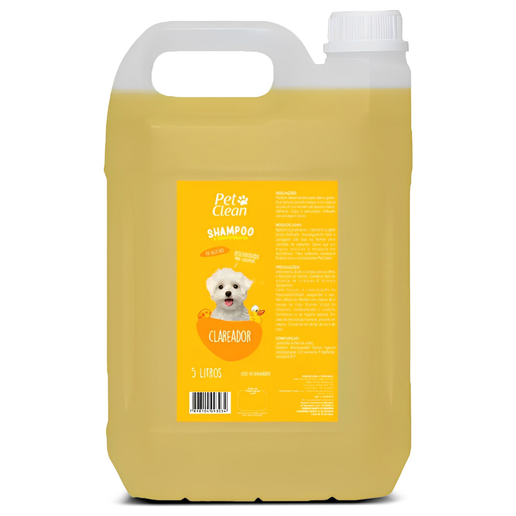 Shampoo e Condicionador Clareador Pet Clean Cães e Gatos 5L em Oferta na Shopee