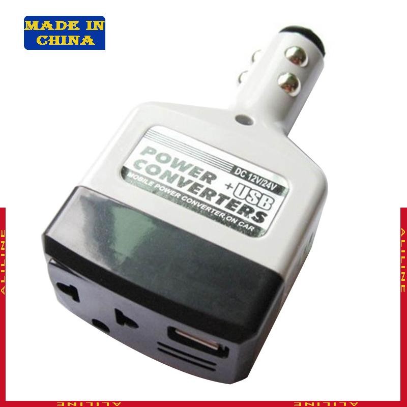 Para 12V 24V AC 220V Inversor Carro Carregamento USB Power So