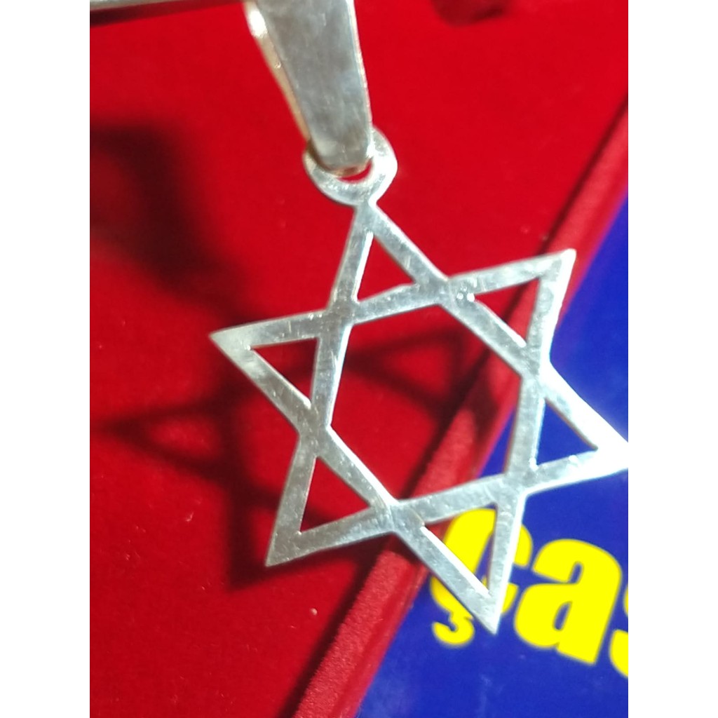Pingente Estrela de Davi prata 950  30 mm