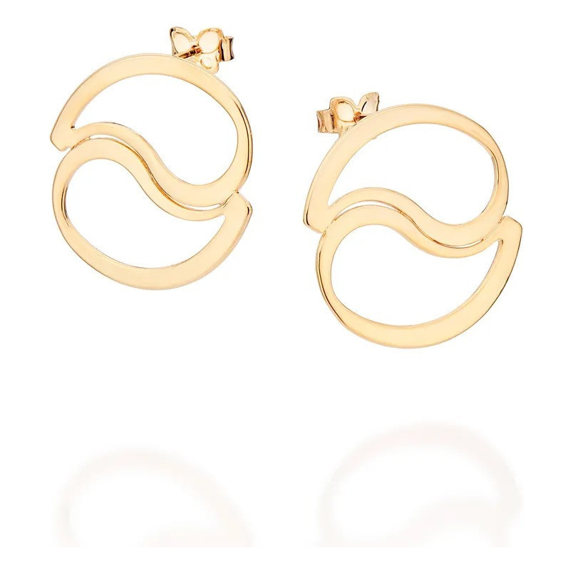 Brinco Gota Vazado Folheado Rommanel 527206