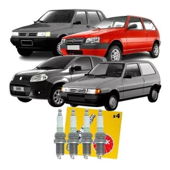Jogo Vela Ignição Ngk Fiat Uno 1.0 8v Mille Economy 2013