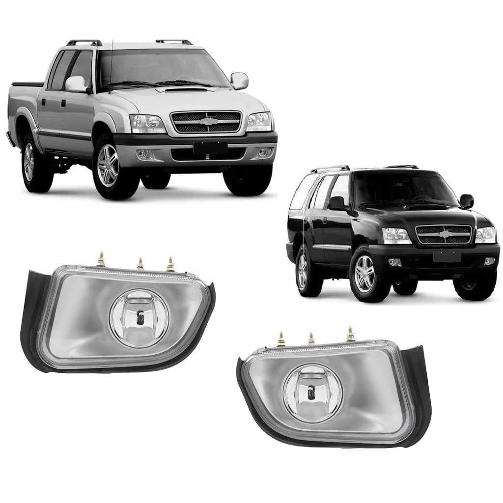 Par Farol Milha Chevrolet S10 2001 2002 2003 2004 2005 2006 2007 2008 2009 Blazer