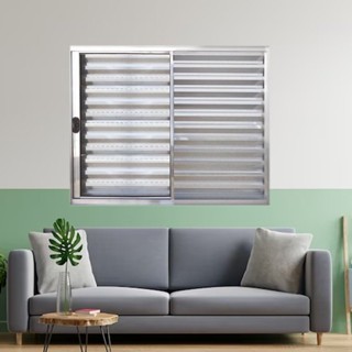 Janela Veneziana de Alumínio 3 Folhas 100 X 80cm Linha Modular Esquadrias Bergamo 100cm x 80cm em Oferta na Shopee