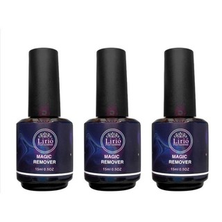 Kit 3 Magic Remover Lirió Removedor Esmalte Em Gel 15ml Ou 12ml em Oferta na Shopee
