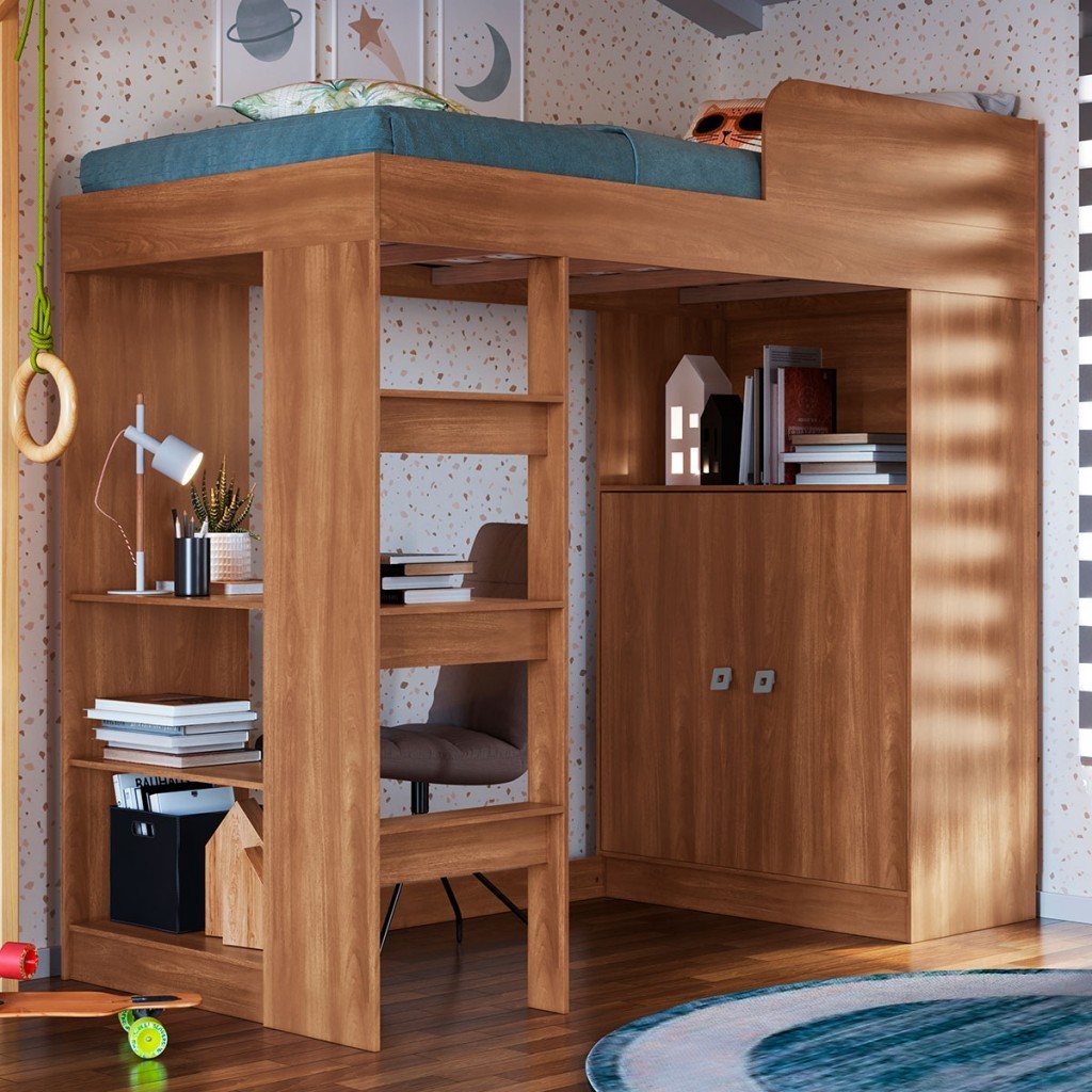 Cama de Solteiro Multifuncional San Francisco 2 Portas - Home & Living